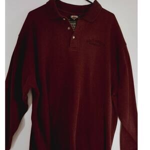 Harley Davidson Sweater Mens XL Black Hills Rapid City Burgundy Long Sleeve Logo